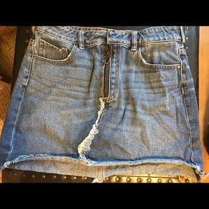 Jean mini skirt